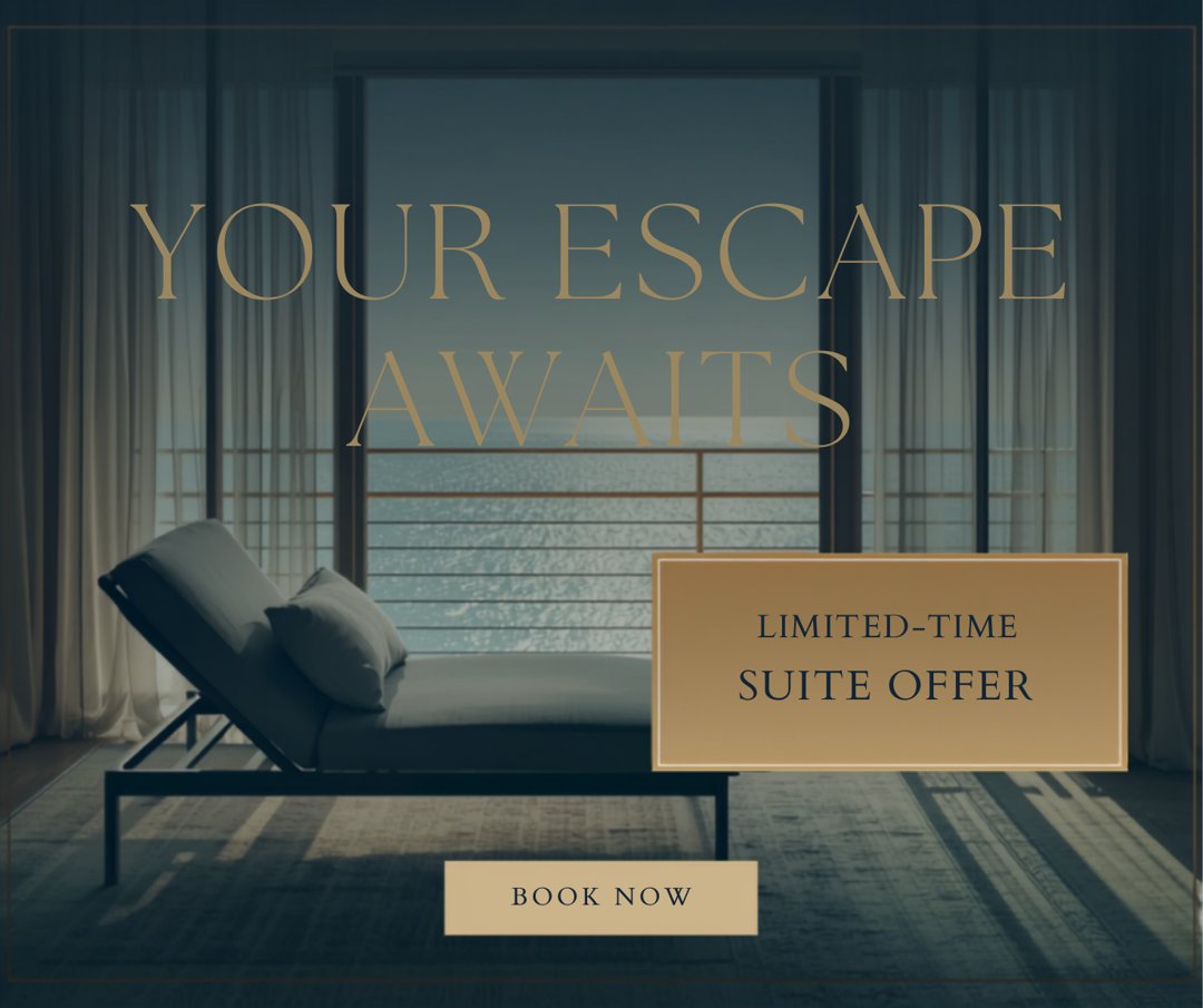 The Azure Retreat campaign creative
