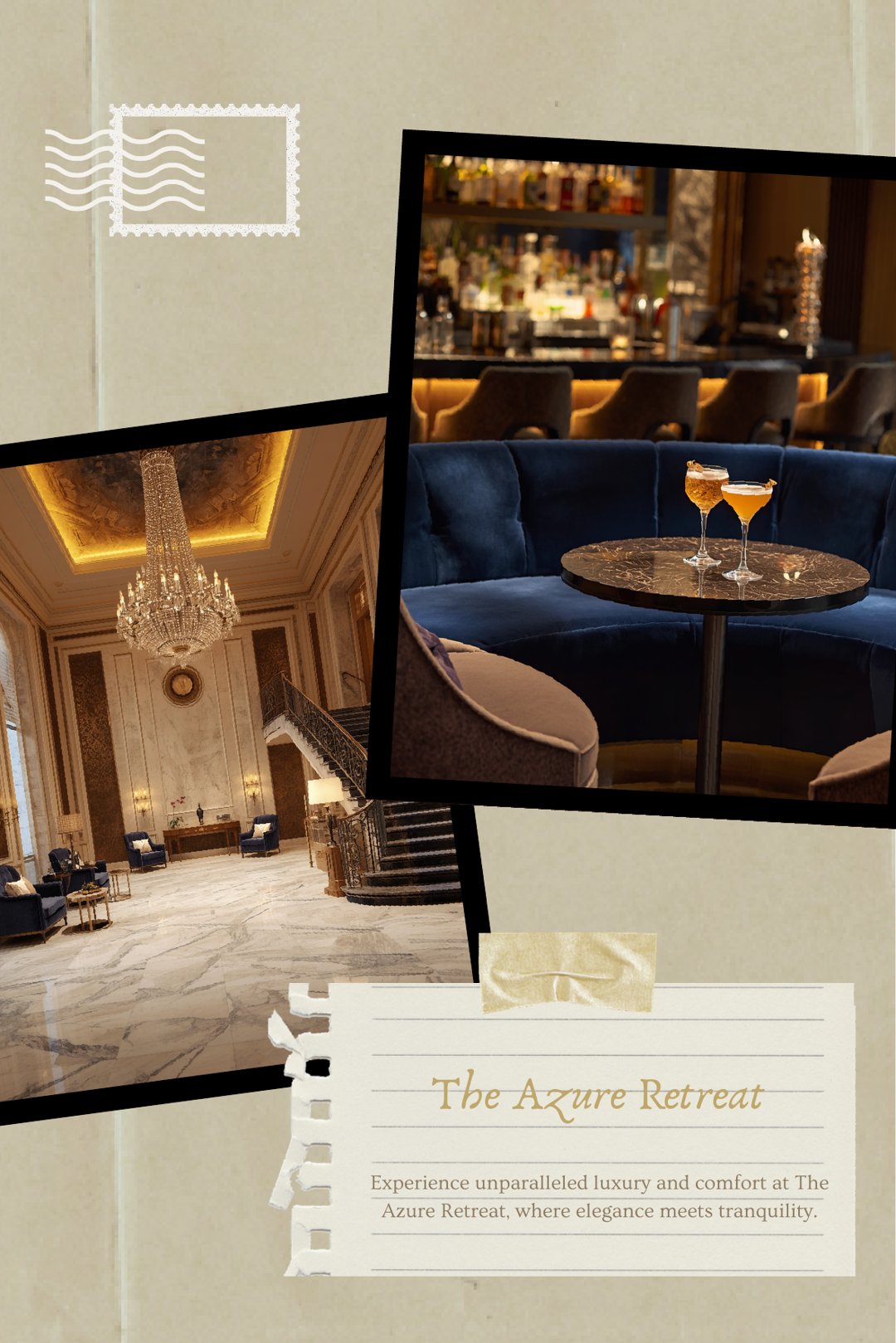 The Azure Retreat campaign creative