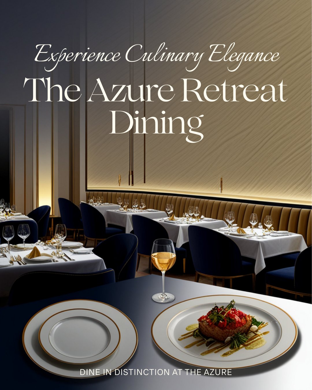 The Azure Retreat campaign creative